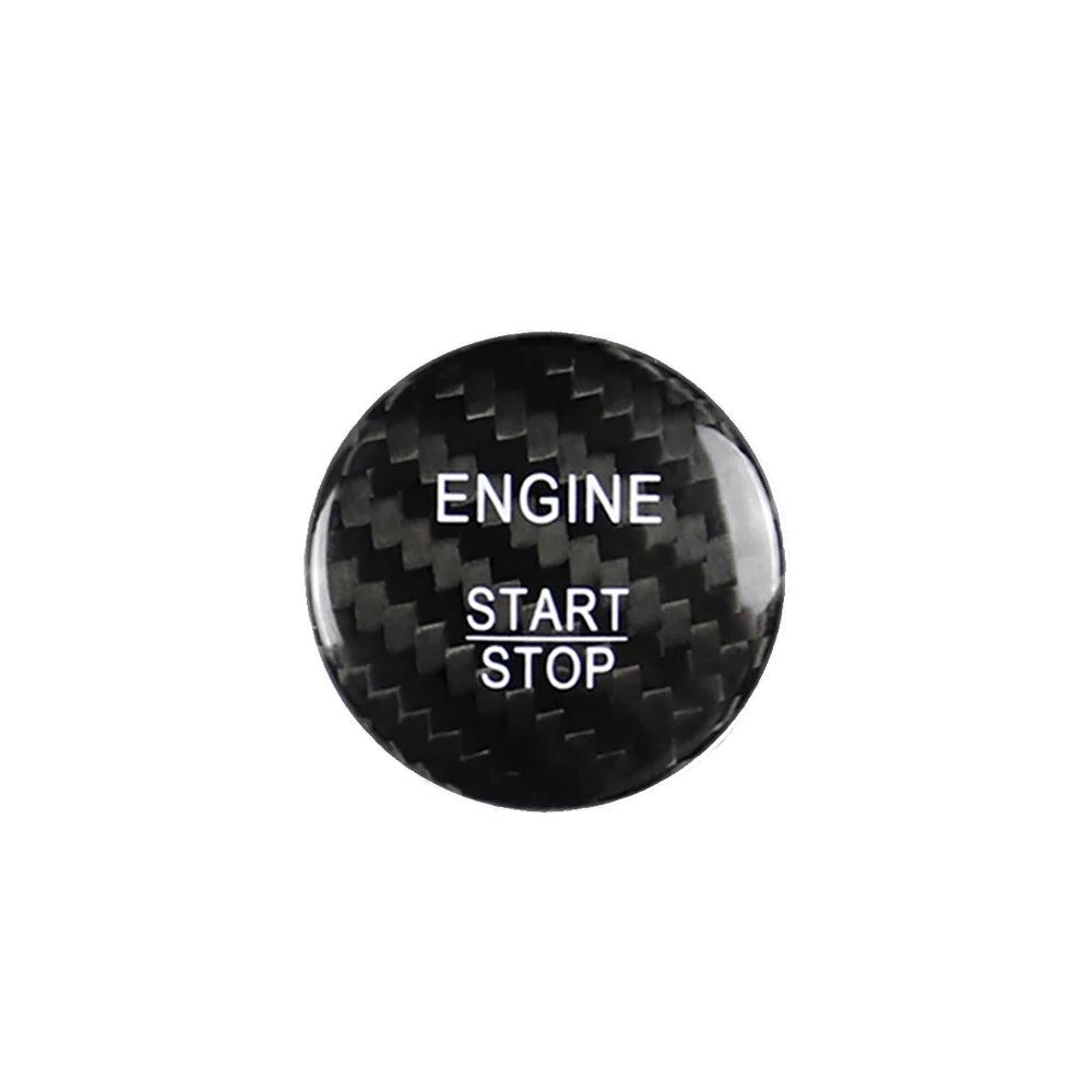 Real Carbon Fiber for Mercedes Benz W204 W205 W212 C E Class Car Engine Start Stop Button Trim Ring Sticker Interior Accessories