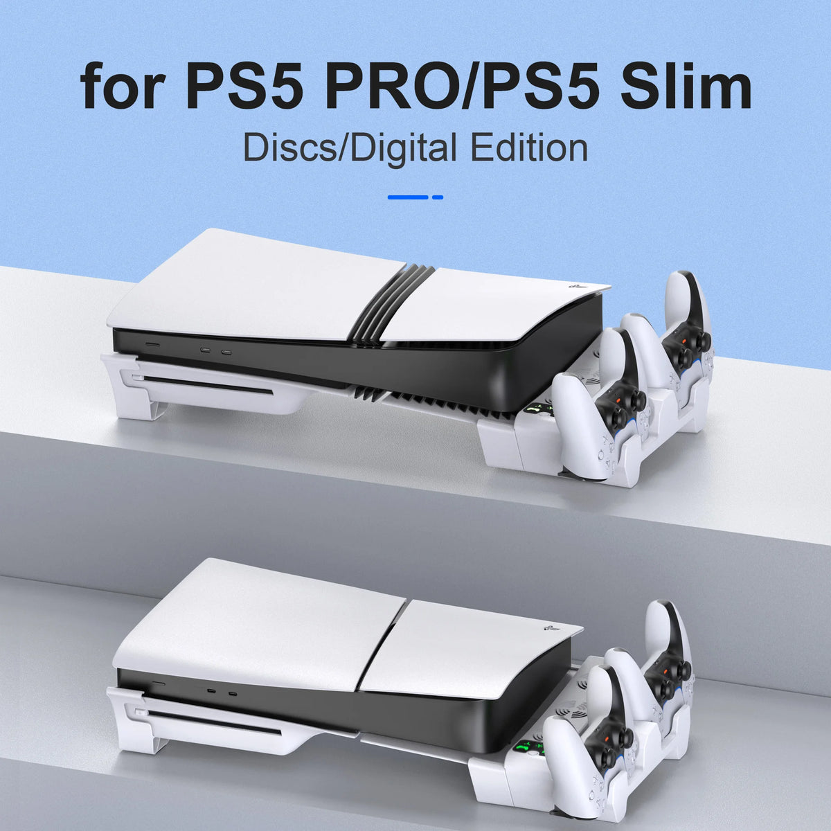 Horizontal Bracket Cooling Base for Sony PS5 Pro/Slim Consol
