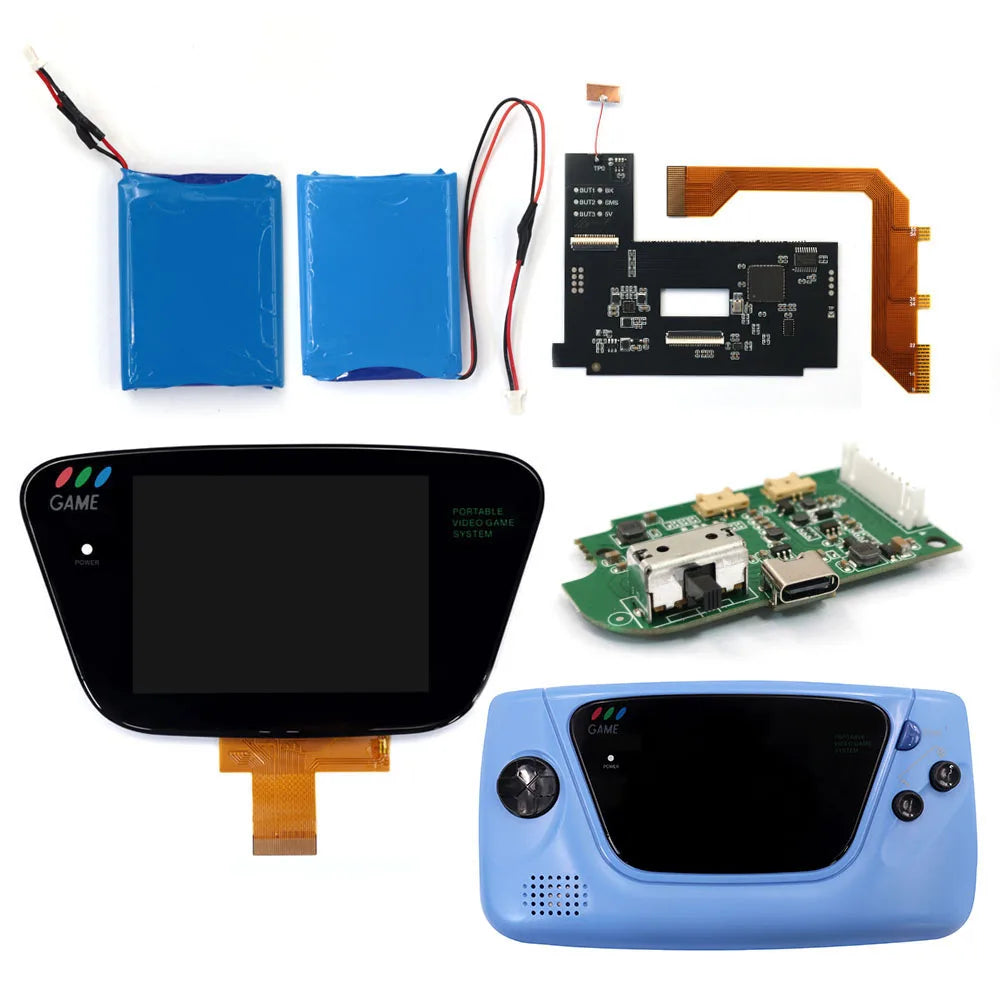 Rechargeable Dual Battery Laminated 3.5 640x480 HD Backlight Retro Pixel IPS LCD Kit for SEGA Game Gear and SEGA GG Console