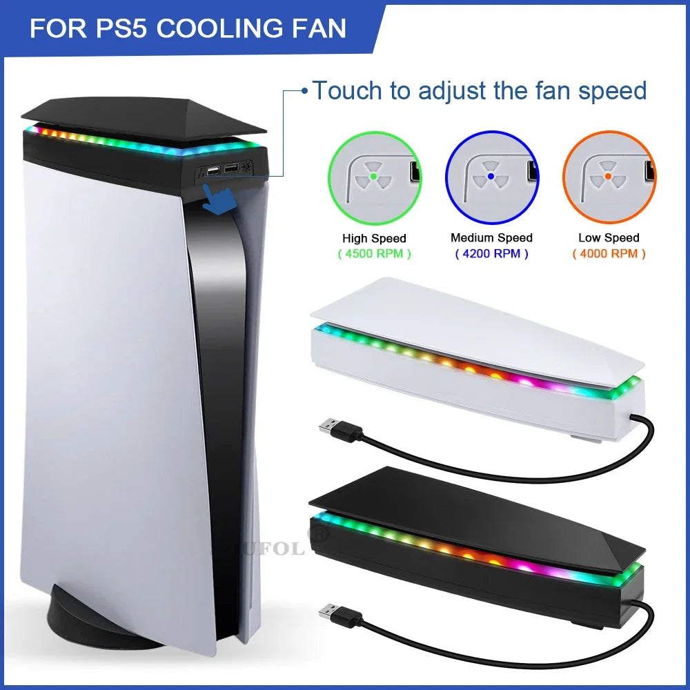 Upper Cooling Fan for PS5 Console Base Game Cooler Stand Bra