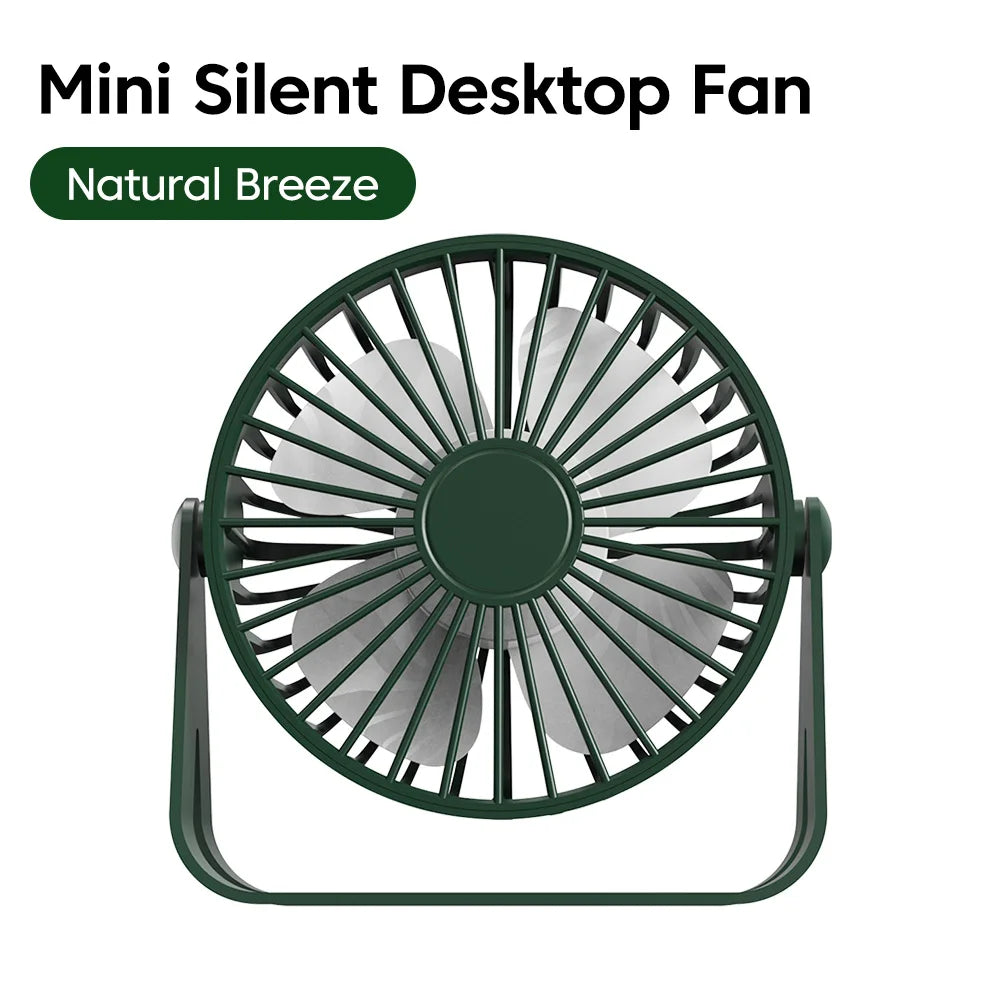 Desk Fan Portable Mini USB Rechargeable Fan Ultra Quiet Suit