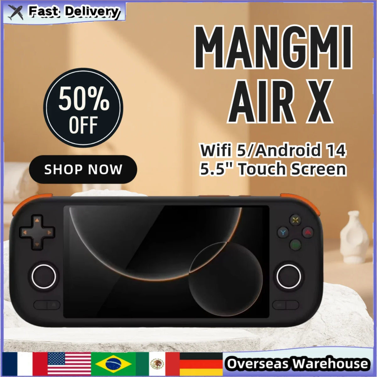 MANGMI AIR X Handheld Game Console Qualcomm Snapdragon 662 5