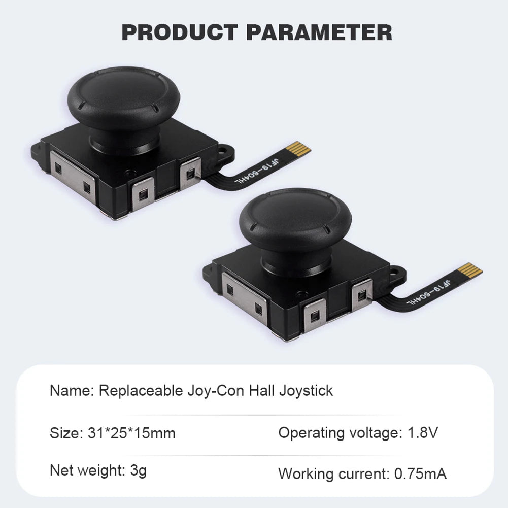 2pcs Replacement Analog Joystick Hall Sense Effect Joystick 