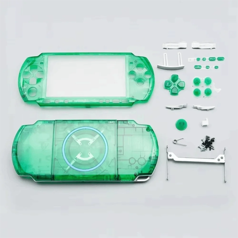 Transparent Full Cover Protective Case Kit Full Set With Screws Full Housing Shell With Buttons Kit for PSP3000 03 Version