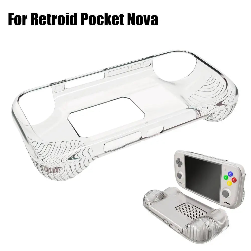 TPU Protective Case For Retroid Pocket Nova Handheld Game Console Ergonomic Textured Grip Cover Shockproof Shell Game Accessorie