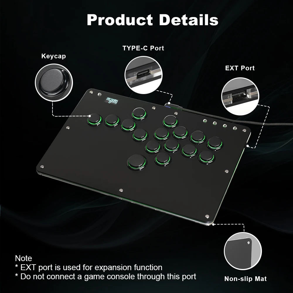 Haute42 R16 Button Rim Leverless Hitbox Controller Stickless