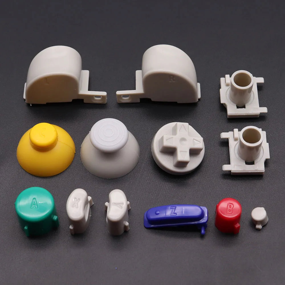 1Set Full Buttons For Gamecube L R Trigger Buttons D-Pad ABXY Buttons Rubber Conductive Mod Kit For NGC Gamepad Control