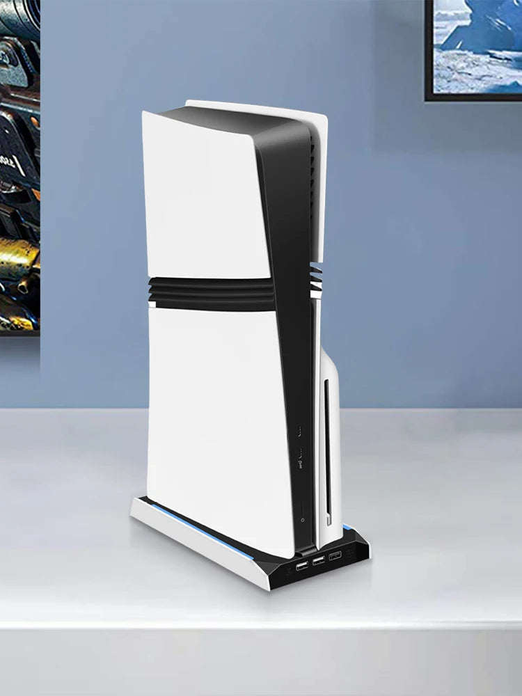 For PS 5 Slim/PS 5 Pro RGB Vertical Cooling Stand Base 8 Lig