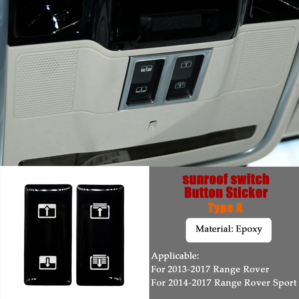 For Range Rover Sport Button Covers Vogue Interior Stickers for Land Rover Discovery 5 Climate Steering Wheel Refurbishment