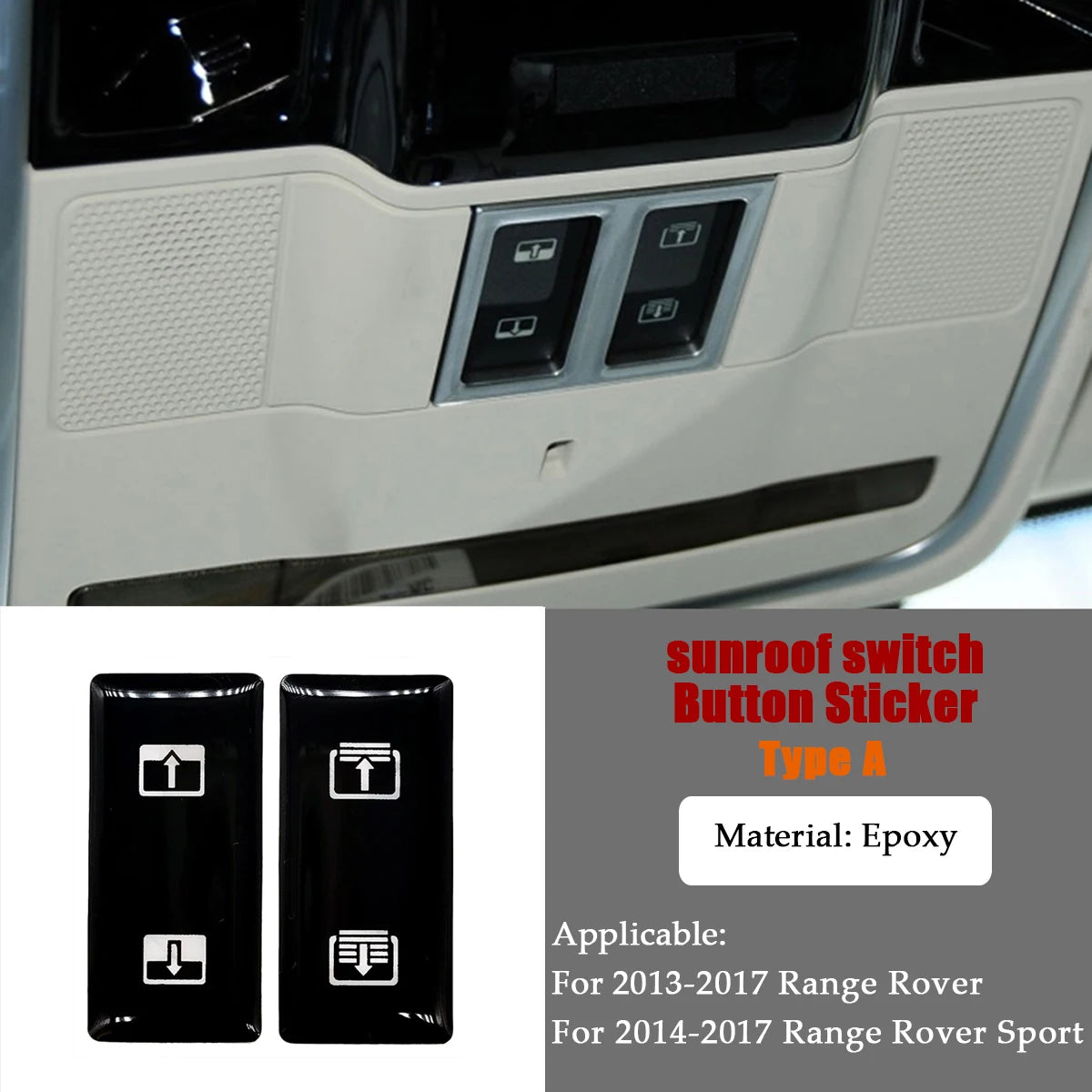 For Range Rover Sport Button Covers Vogue Interior Stickers for Land Rover Discovery 5 Climate Steering Wheel Refurbishment
