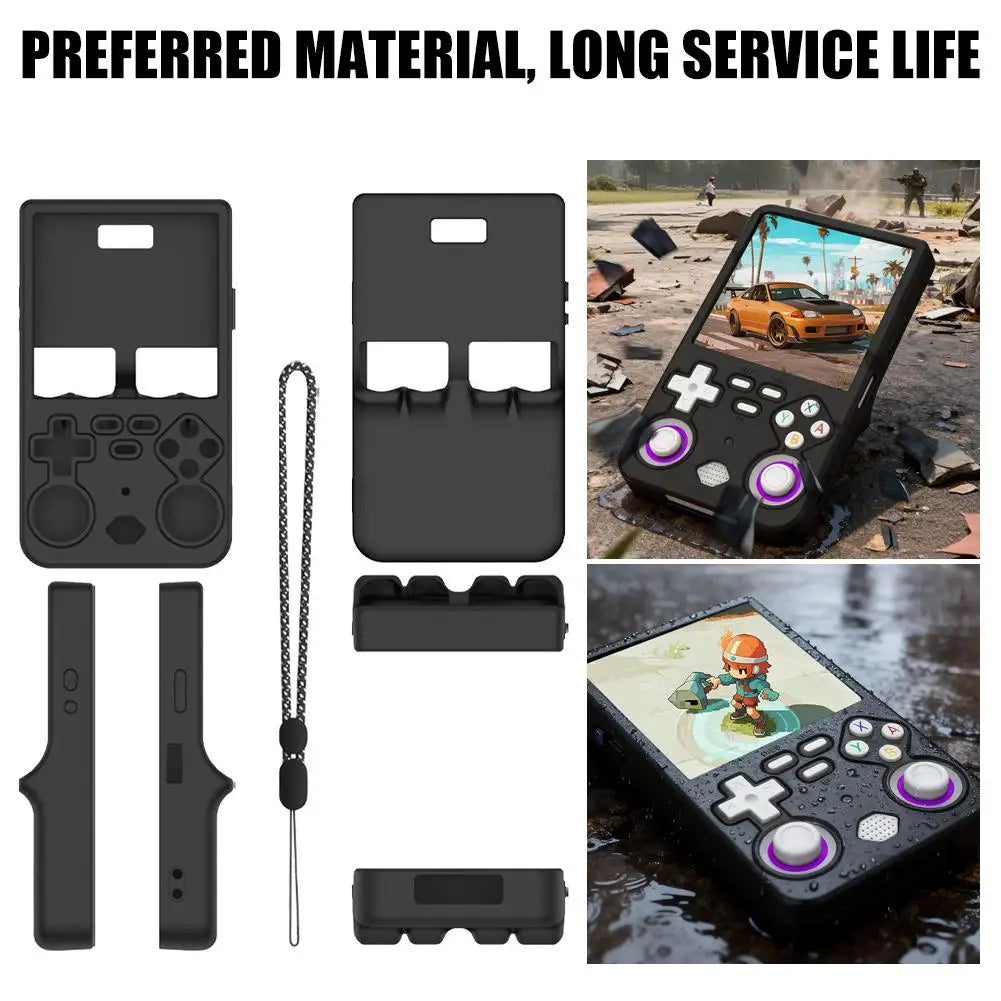 For R36 Ultra Silicone Protective Case Handheld Gaming Conso