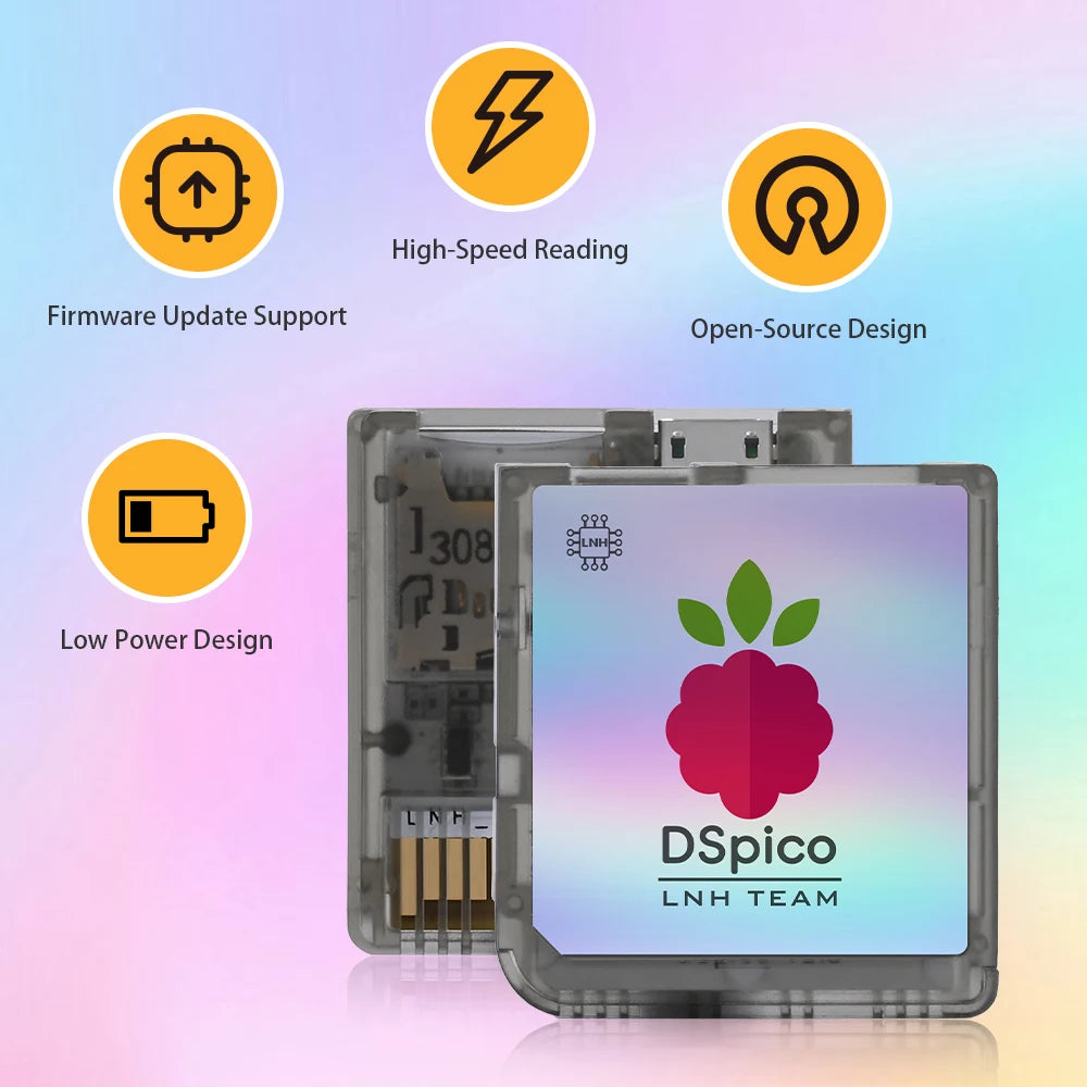 Colorful RP2040 Dspico Game Card Reader MicroUSB White PCBA 
