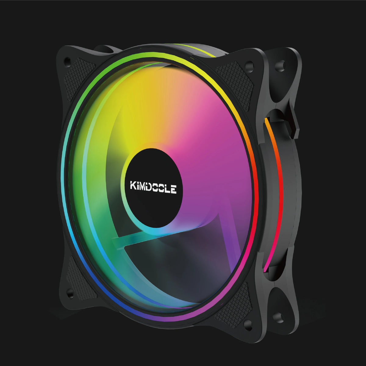 KIMDOOLE Computer Case Fan Fixed RGB PC Case Fan 120mm 12V C