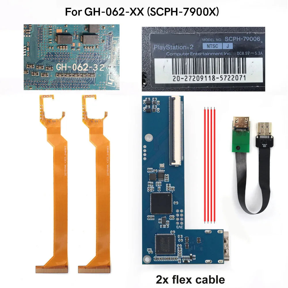 Hispeedido For PS2 Slim Digital to Digital HDMI Kit For PS2 Slim Console Digital HDMI Mod Kit Need Soldering Skill