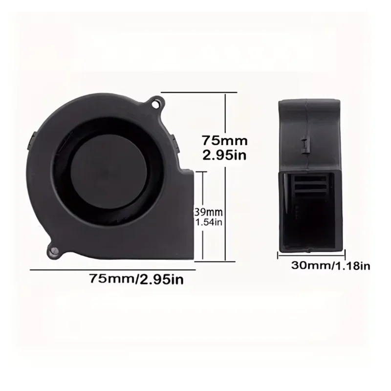 1-3PCS 75mm USB Fan Cooling Turbo Blower 15mm Brushless 3D P