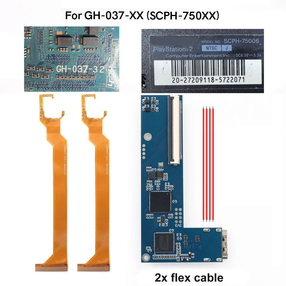 Hispeedido For PS2 Slim Digital to Digital HDMI Kit For PS2 Slim Console Digital HDMI Mod Kit Need Soldering Skill
