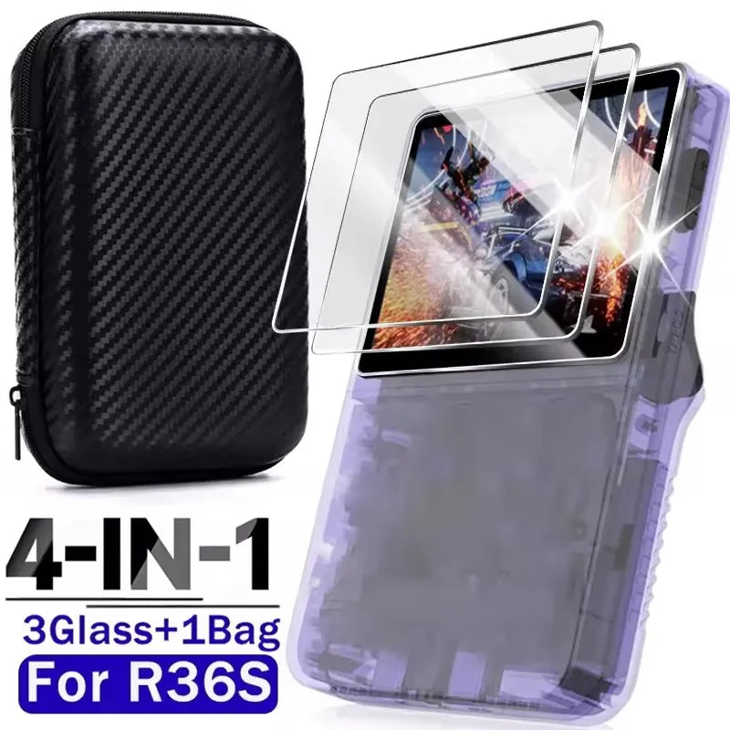 4 IN 1 Storage Case Game Console Travel Carrying Bag Screen 