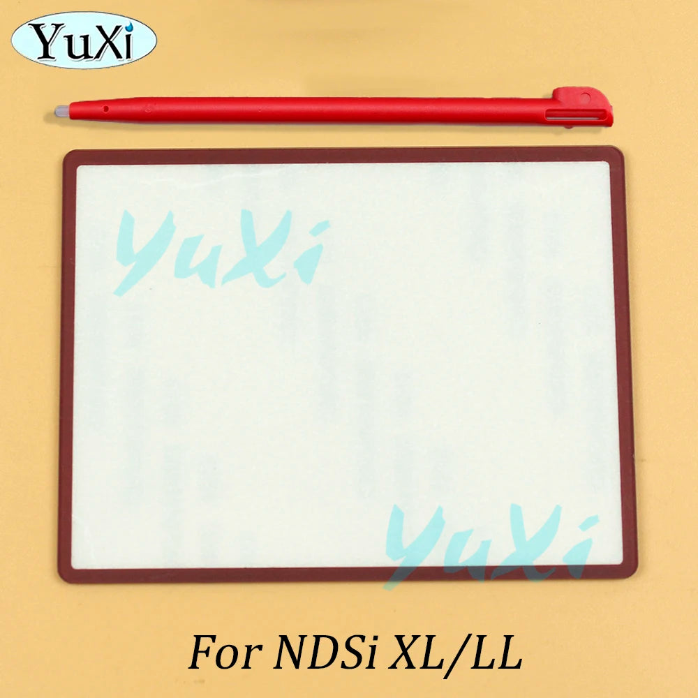 1Set For NDSi XL LL Top Screen LCD Screen Lens Cover For Nintend DSi Game Console Plastic Stylus Pen Upper Protection Panel Kit