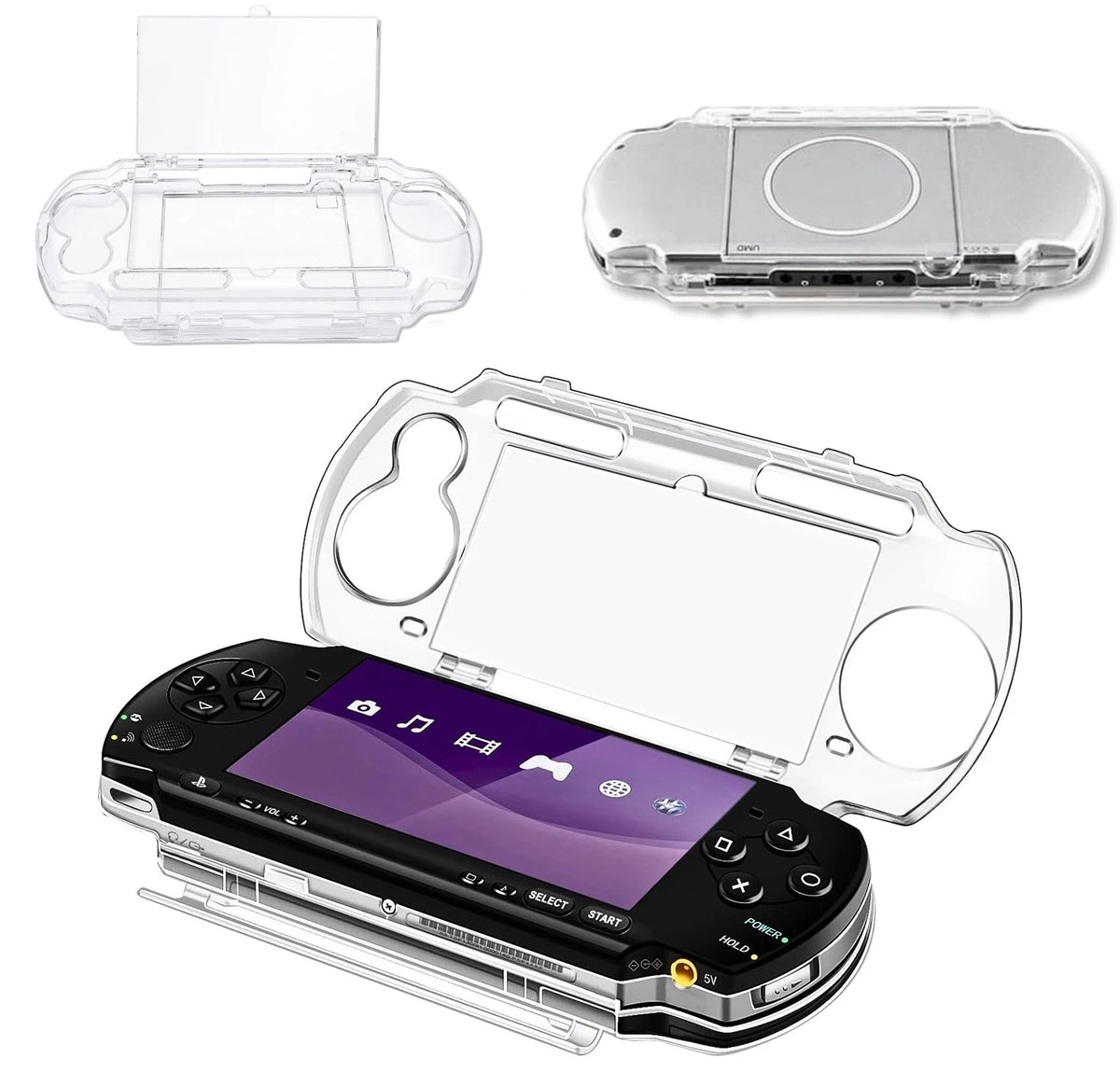 Clear Hard Case for PSP - Full Cover Protector with Clear Di