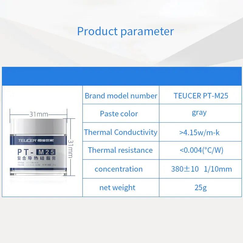 Teucer 25g Canned Thermal Compound Paste Coolers Heat Sink G