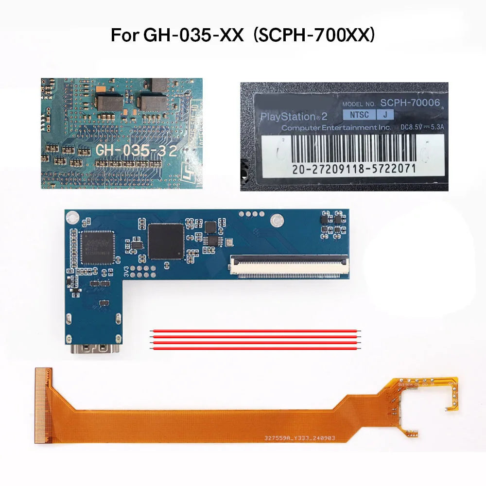 Hispeedido For PS2 Slim Digital to Digital HDMI Kit For PS2 Slim Console Digital HDMI Mod Kit Need Soldering Skill