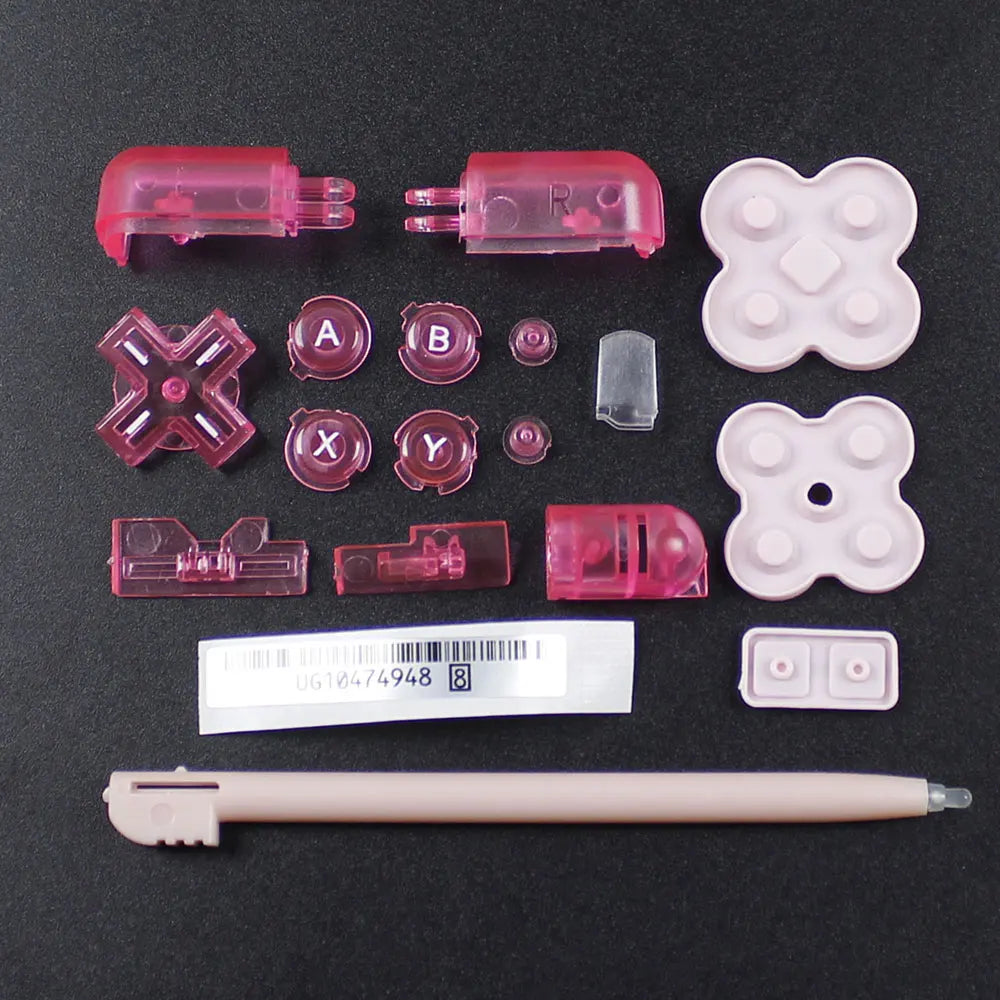 JCD For DS Lite Game Console A B X Y L R D-Pad Cross Key Conductive Rubber Pad Stylus Pen For NDSL Full Set Buttons Replacement