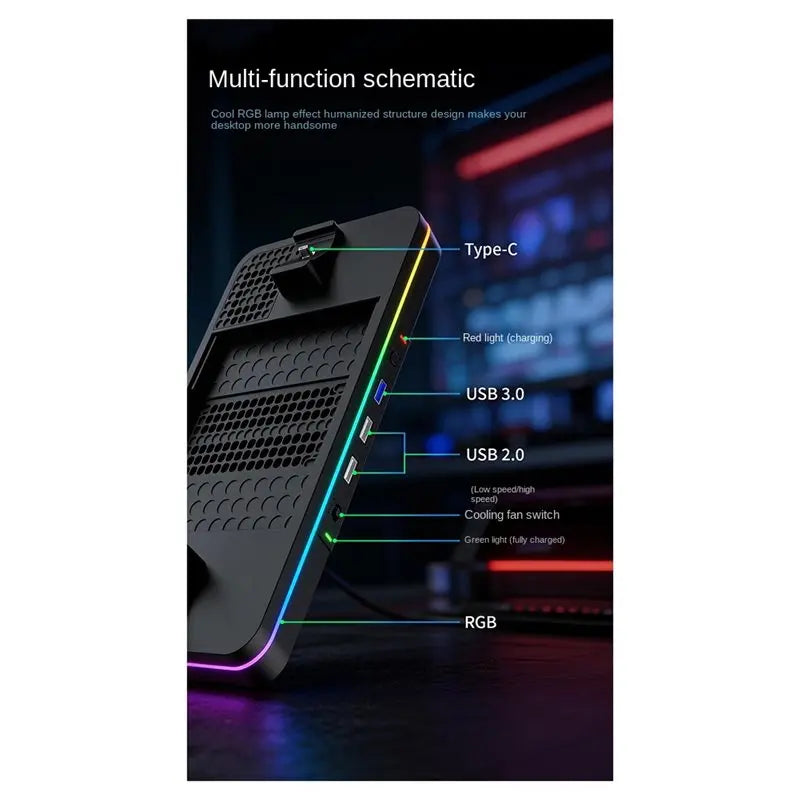 Smart-For /Series X/S Cooling Fan Multi-Function Console Cha