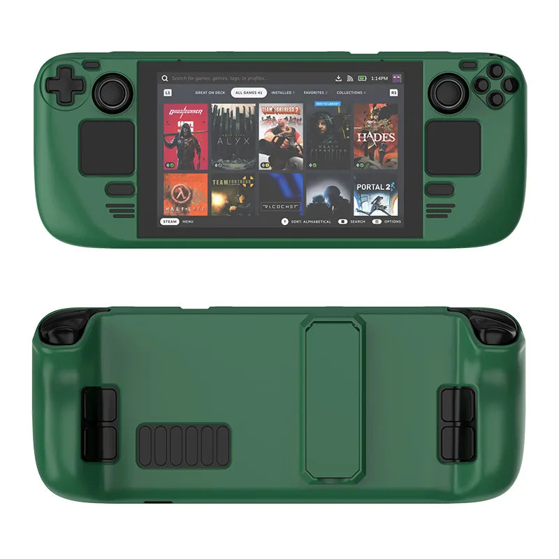 For Steam Deck LCD (2022) OLED (2023) Case Drop & Scratch Resistant With Stand TPU+PC material