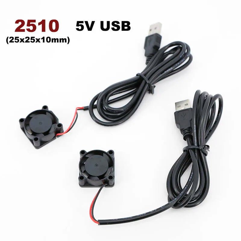 2.5cm DC 5V USB Fan 2510 PC Computer Case Cooler 25mm Brushl