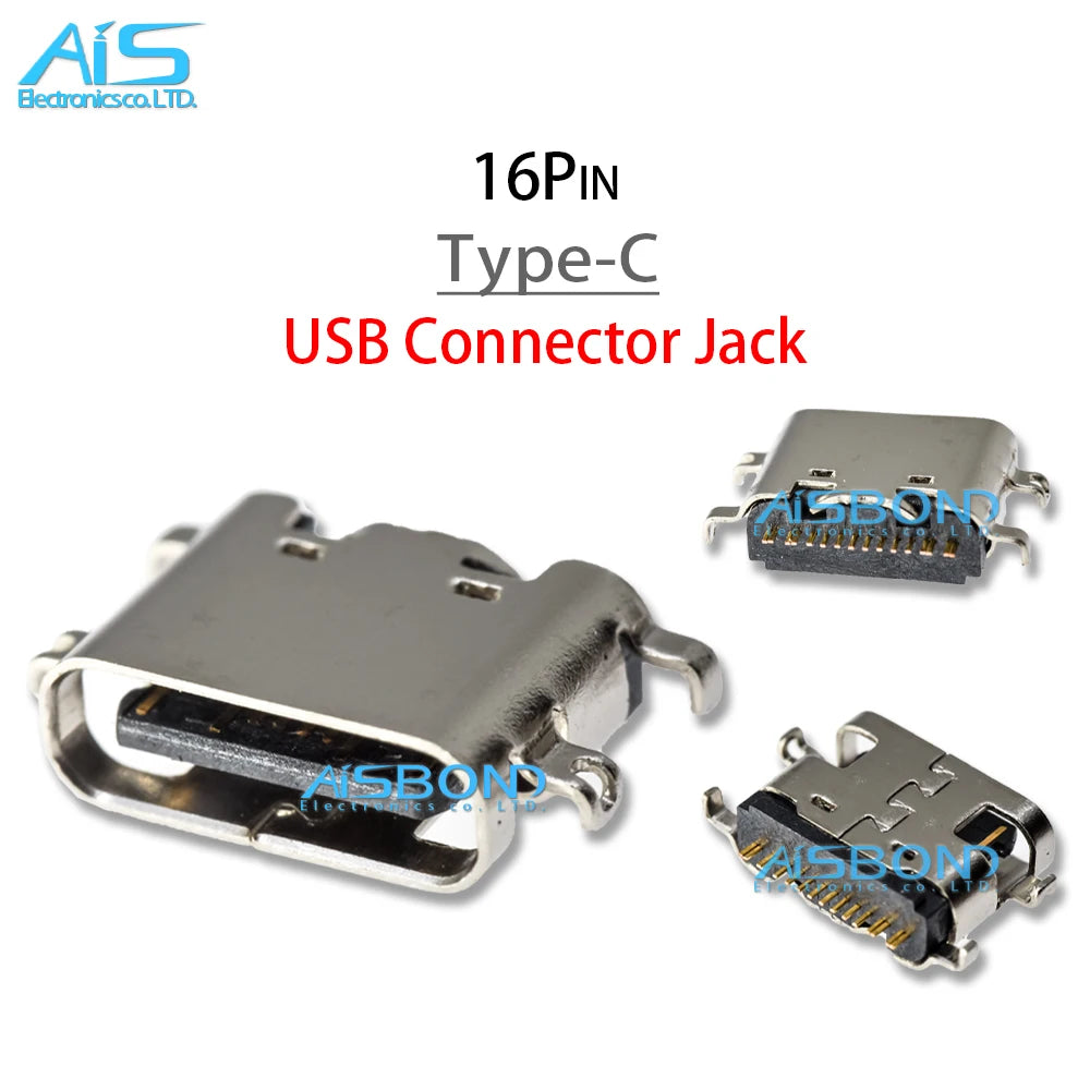 10Pcs/Lot Type-C USB Charging Port Jack socket charger Conne