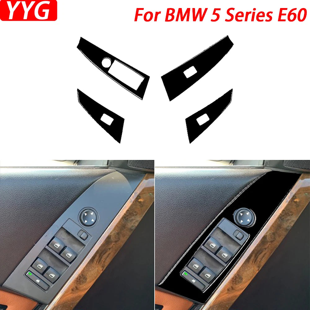 For BMW 5 Series E60 2004-2007 Carbon Fiber Window Lift Swit