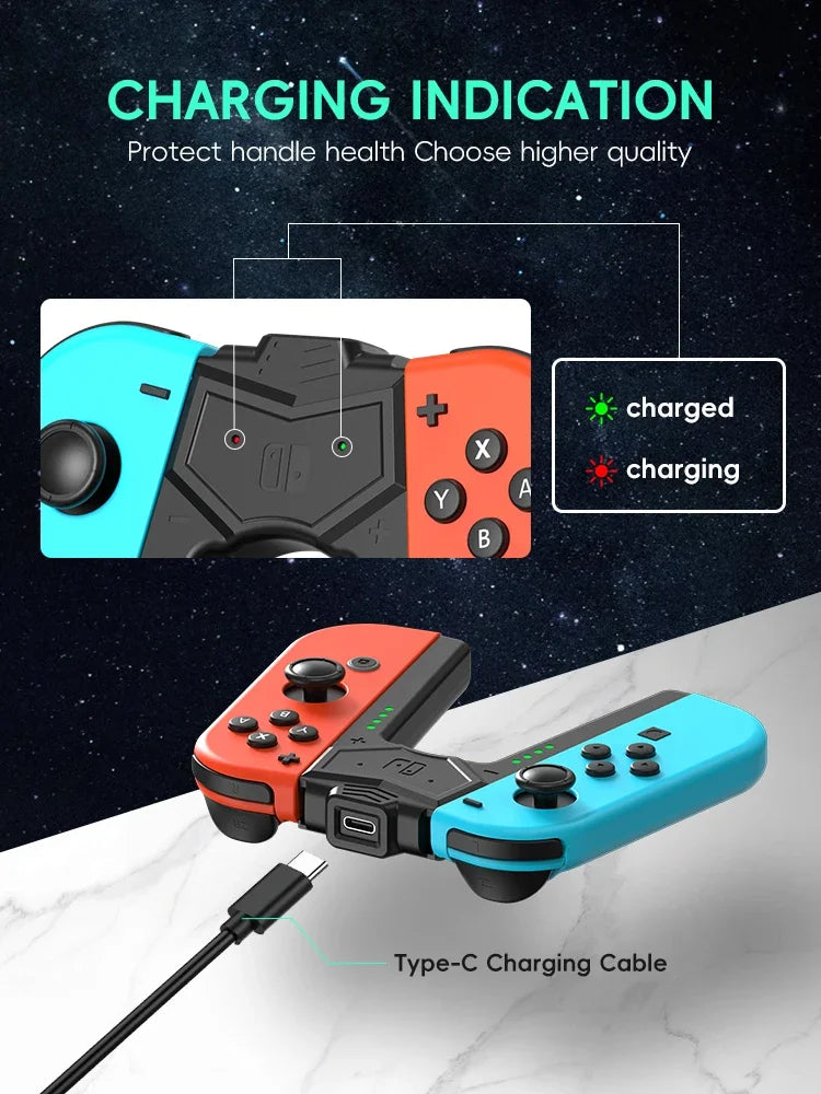 Charging Grip for Joycon Controller Handle Bracket Charger D