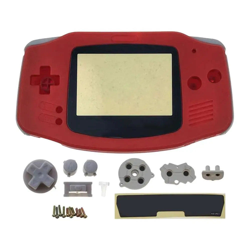 14 Styles Advance Game Console Replacement Casing For GBA Full Replacement Housing Shell Complete Buttons Screws Faceplate Kit
