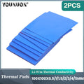 2 Pieces 100x100mm Thermal Pad 0.5mm/1mm/1.5mm/2mm/2.5mm/3mm