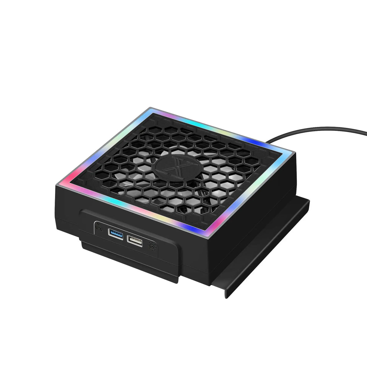 RGB Cooling Fan For Xbox Series S Console 3 Gears 5V 2.4A with 2 USB Ports 7 Lighting Modes Game Accessories for Xbox Series S