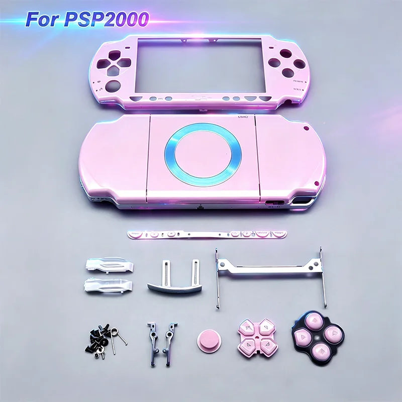 For PSP2000 Replacement Housing Shell Full Housing Case Cover DIY Repair Parts Console Shell Replacement Kit