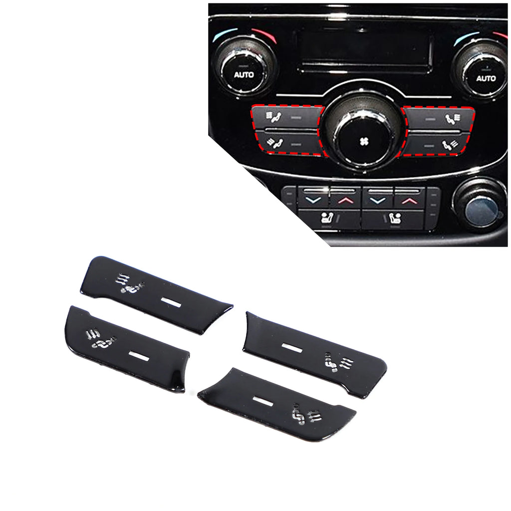 For Jaguar XF XJ 2010-2019 Black Button Stickers Black Covers For Jaguar Car Accessories Interior AC Gear Switch Repair Decals