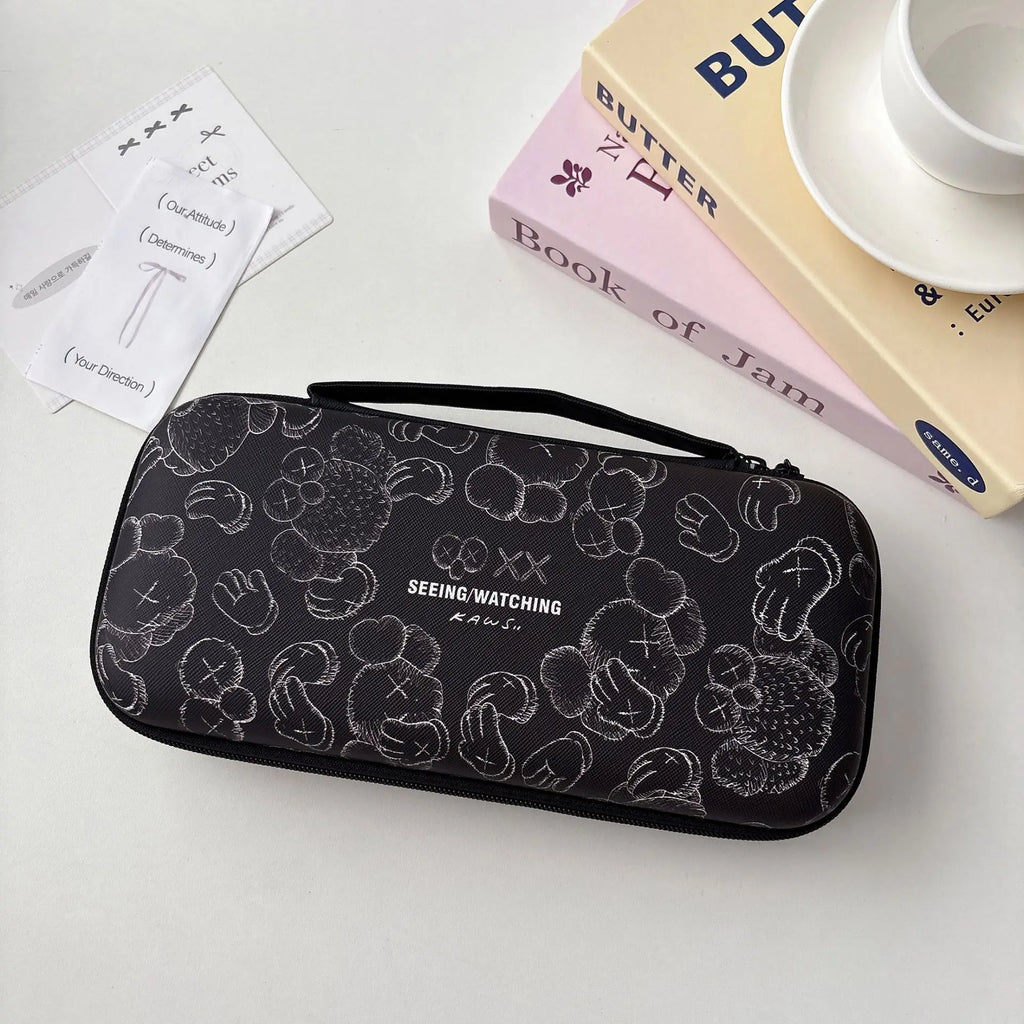 For Nintendo Switch 2 Case PU Handbag with Zipper Handle Anti-Scratch Shockproof Portable Storage Bag