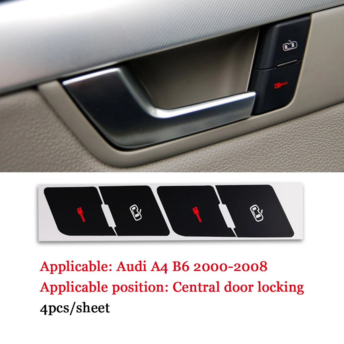 For Audi A4 B6 B7 Repair Sticker 2000 To 2008 Power Window S