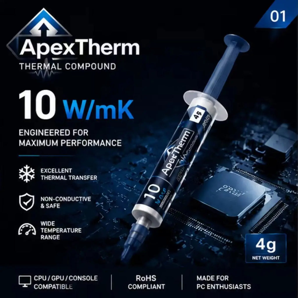 ApexTherm 10W 4g Thermal Paste CPU Processor Thermal Conduct