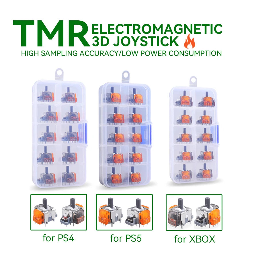 2-4-10PCS TMR Hall Effect Joystick 3D Analog Stick Sensor Re