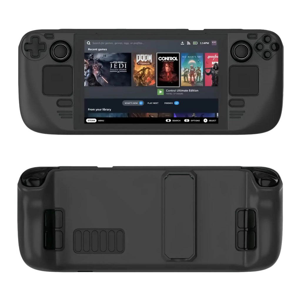 For Steam Deck LCD (2022) Steam Deck OLED (2023) Case with Kickstand Designed for Steam Deck Cases TPU and PC Protective Sle