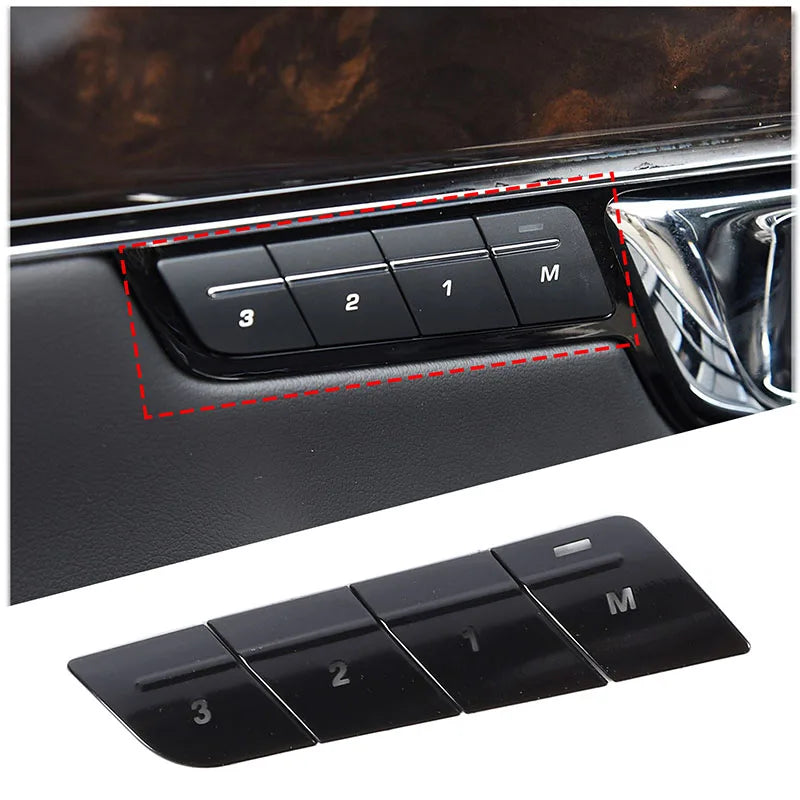 For Jaguar XF XJ 2010-2019 Black Button Stickers Black Covers For Jaguar Car Accessories Interior AC Gear Switch Repair Decals