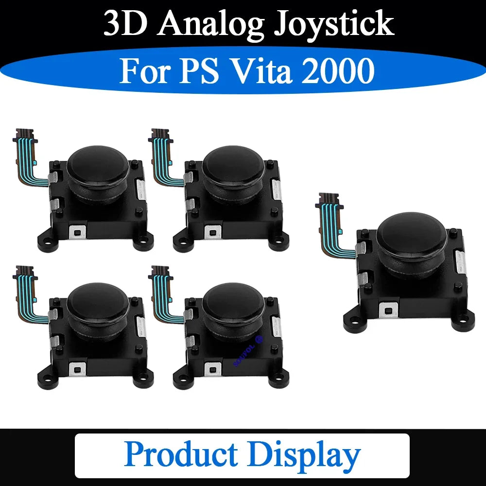 High Quality 1/2/5/8/10PCS For PS Vita 2000 Black/White 3D Analog Stick Rocker Thumb Stick For PSV2000 Accessory Replace Parts