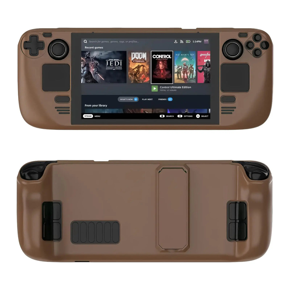 For Steam Deck LCD (2022) Steam Deck OLED (2023) Case with Kickstand Designed for Steam Deck Cases TPU and PC Protective Sle
