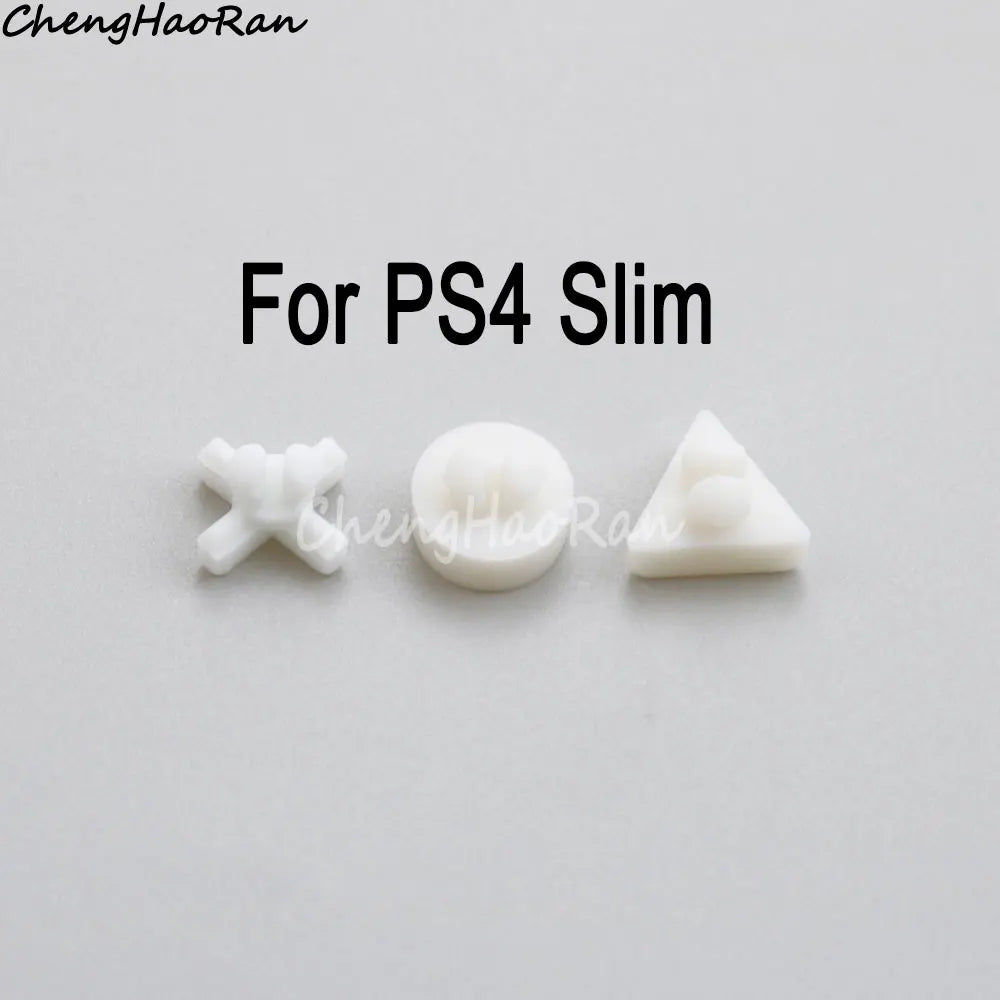 1 Set White or Black Silicone Bottom Rubber Pads For PS4 Slim Pro Console Housing Case Anti-slip Pads Replace