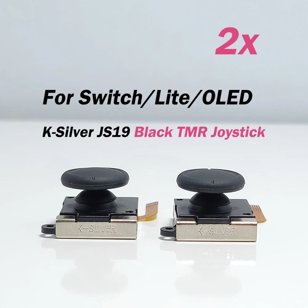 2pcs K-SILVER JS19 TMR Joystick for Nintend Switch NS OLED Joy-Con for NS Lite Replacement Thumb Stick 3D Analog JoyCon Joystick