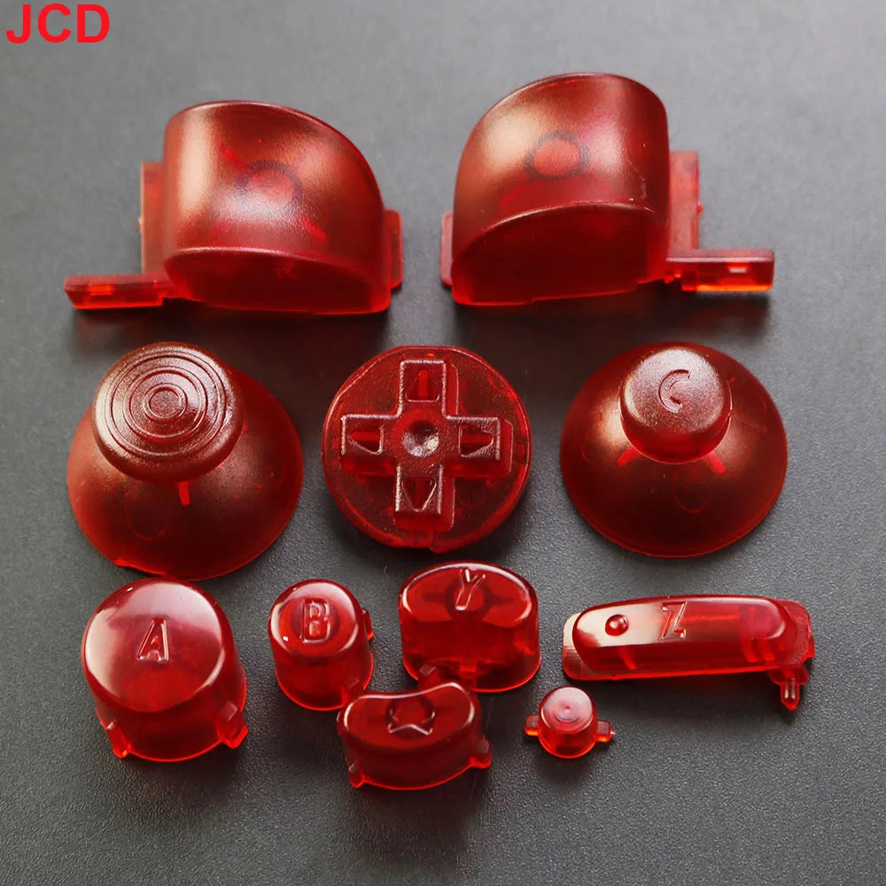 JCD 1Set Full Set L R ABXY Z Keypads Buttons With 3D Thumbsticks Caps For GameCube For NGC D Pads Power ON OFF Buttons Replace