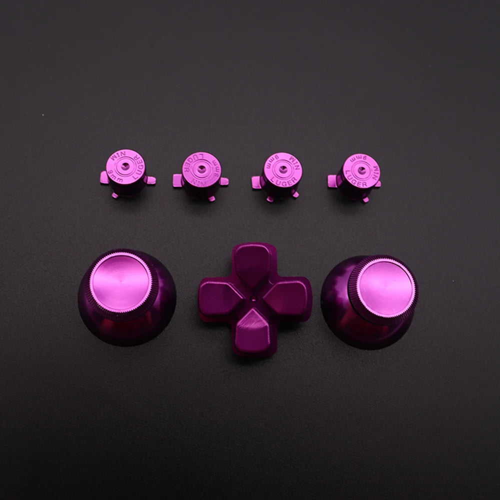 Gold BLACK Red Blue Custom Metal Thumbsticks Analogue Controller Bullet Buttons Chrome D-pad for Sony PS5 Controllers