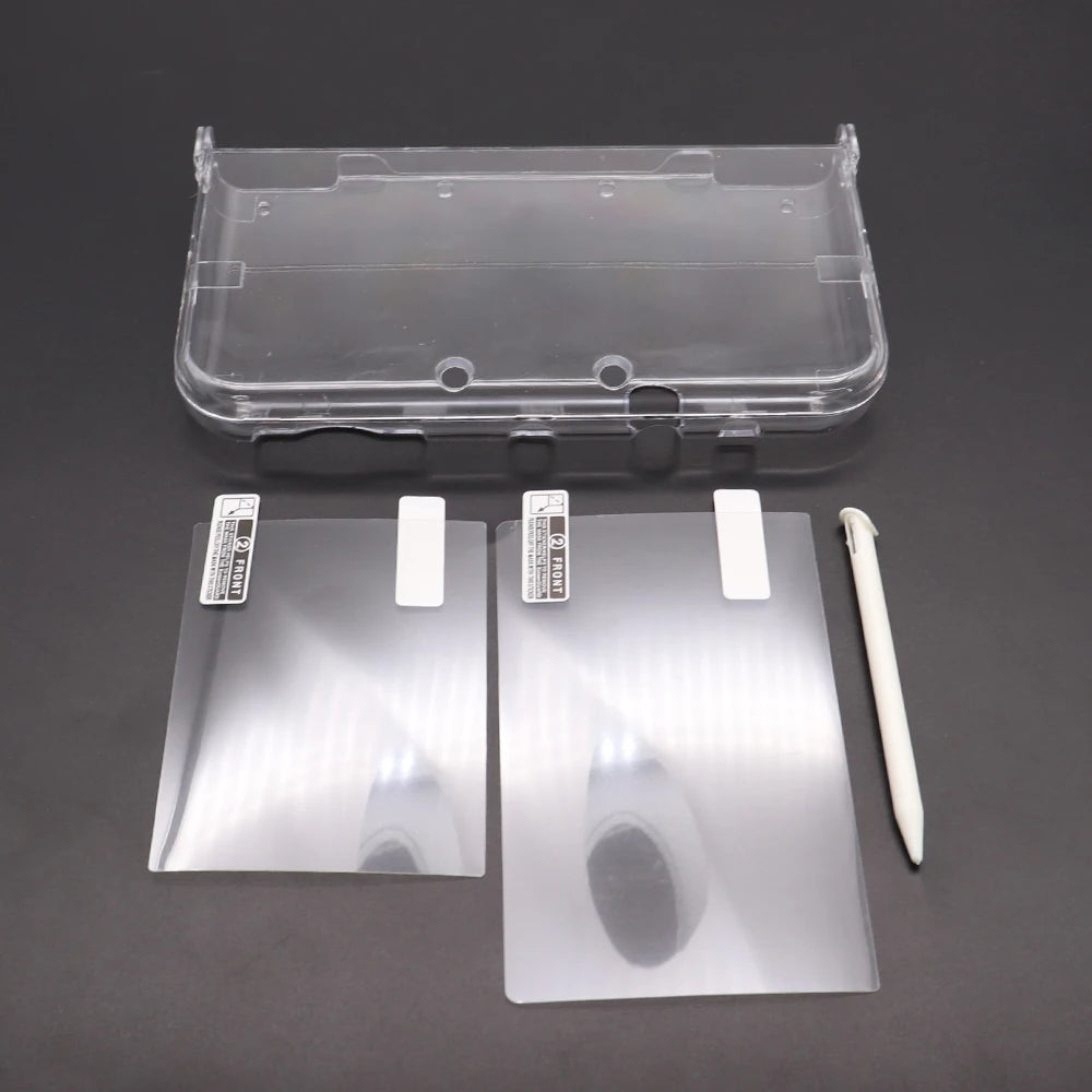 For New 3DS XL LL Clear Split Shell Transparent Protective C